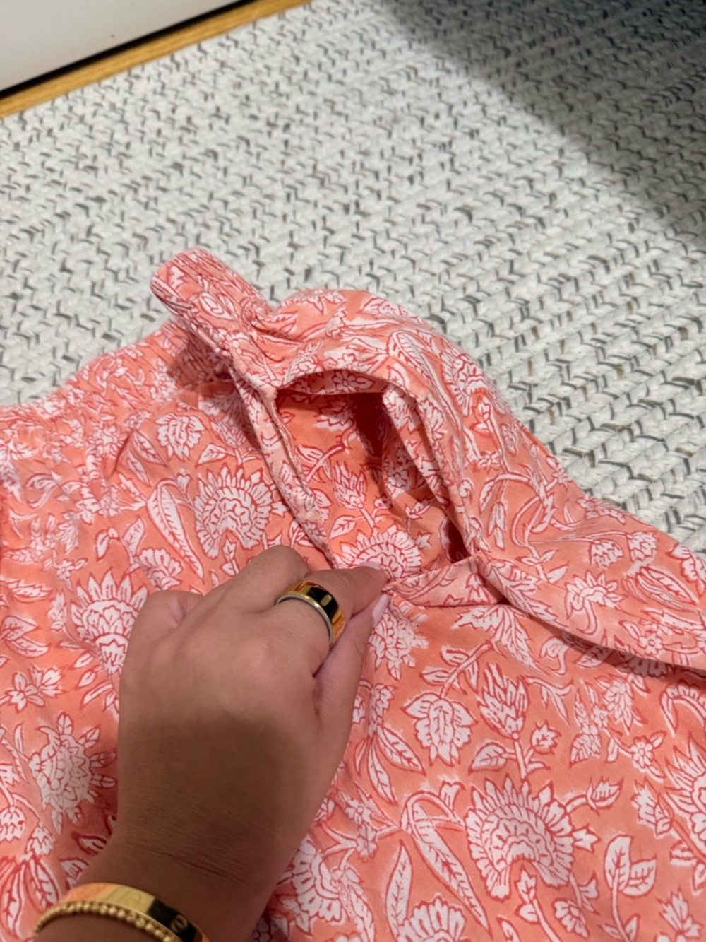 Roller Rabbit Paisley Floral Wide Leg Pajama Pants - Picture 5 of 5